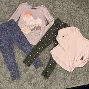 Carter's long sleeve shirt and legging bundle-2 full mix & match outfits! Size 8